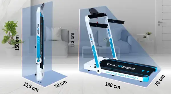 Беговая дорожка электрическая THUNDER RACE-WHITE купить недорого в Украине, фото 3