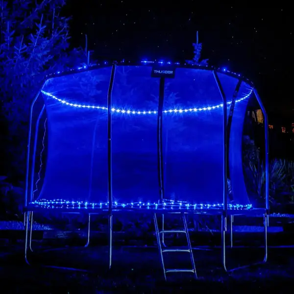 Батут THUNDER INSIDE ELITE с внутренней сеткой 12 футов 374 см черно-голубой купить недорого в Украине, фото 6