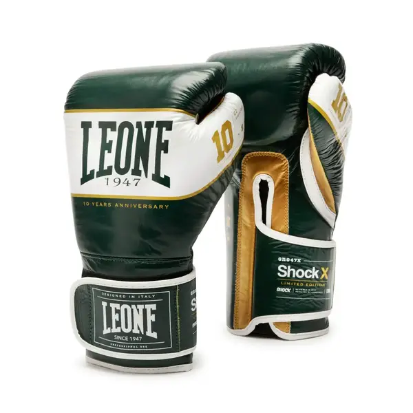 Боксерські рукавички Leone Shock X Green 12 ун. купити