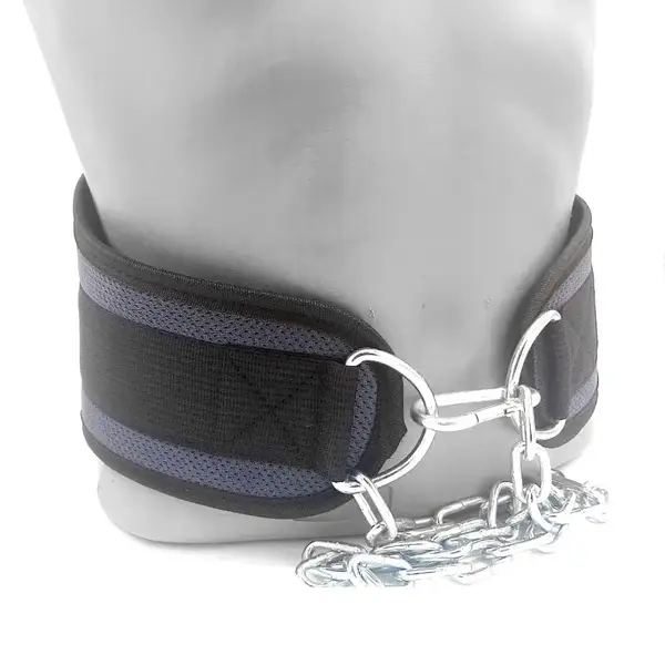 Пояс для обременений с цепью MadMax MFA-290 неопреновый Dark grey/Orange купить недорого в Украине, фото 5