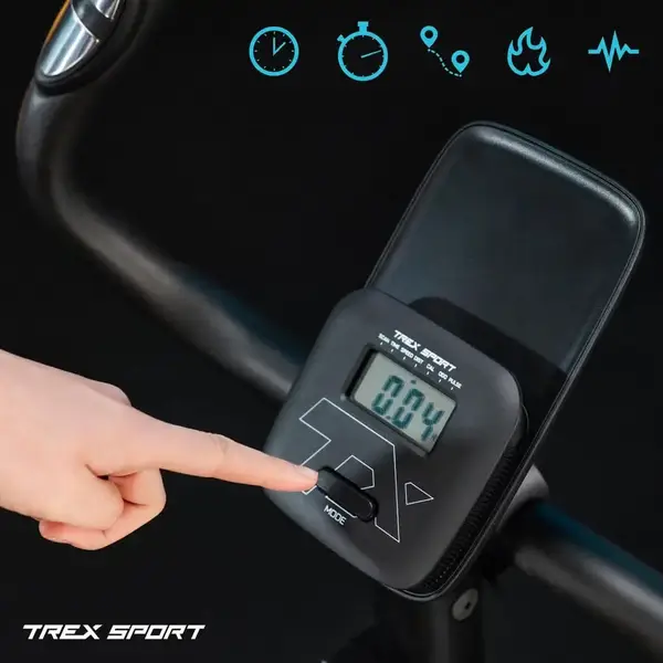 Велотренажер Trex Sport TX-400MB RECK магнітний чорно-білий купити недорого в Україні, фото 3