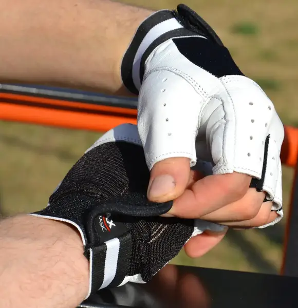 Рукавички для фітнесу MadMax MFG-248 Clasic White L купити недорого в Україні, фото 8