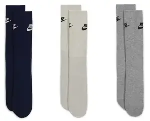 Носки Nike U NK NSW EVERYDAY ESSENTIAL CR синий, белый, серый Уни 34-38 купить