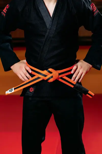 Помаранчево-чорний пояс для джіу джитсу ТМ KINTAYO, 150 зріст купити