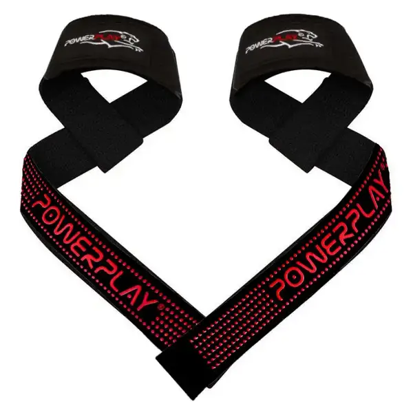 Лямки для тяги PowerPlay 7064 Чорно-Червоні купити недорого в Україні, фото 2