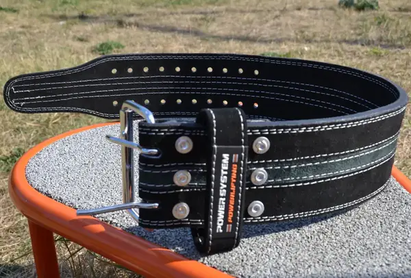 Пояс для пауерліфтингу Power System PS-3800 PowerLifting шкіряний Black/Grey Line L купити недорого в Україні, фото 10