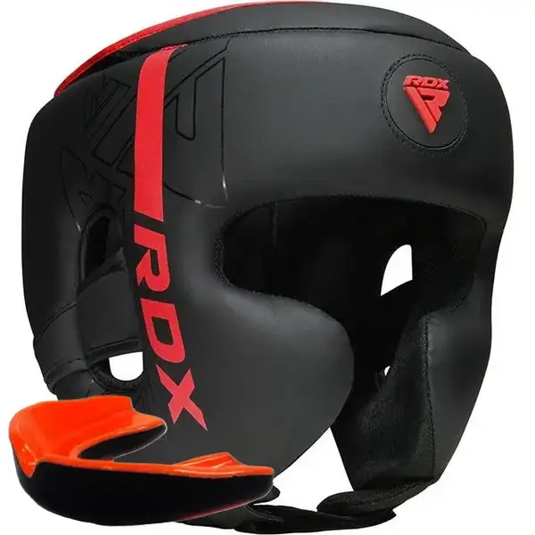 Боксерский шлем RDX F6 KARA Matte Red M | Обхват головы 54-56 см купить