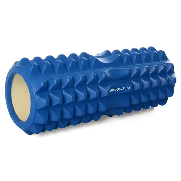 Масажний ролик (роллер) PowerPlay 4405 EVA Massage Roller Синій (33x12см.) купити недорого в Україні, фото 2