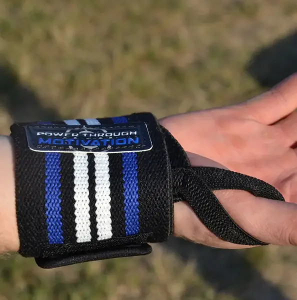 Бинти для зап'ясть (кистьові бинти) Power System PS-3500 Wrist Wraps Blue/Black (пара) купити недорого в Україні, фото 5