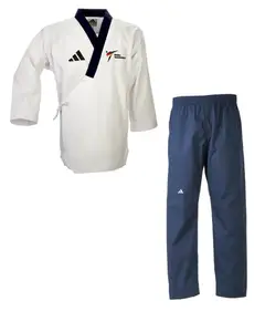 Добок для тхеквондо ADIDAS POOMSAE для жінок | біло-синій 180 | ADITPAF02 купити