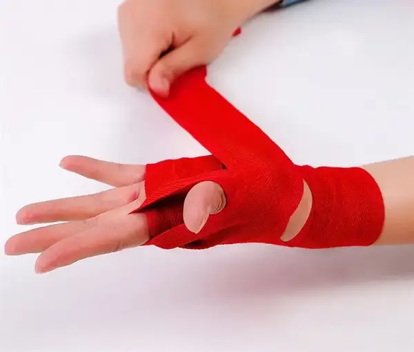 Бинты для бокса PowerPlay 3047 Красные Lycra (спандекс) (4м) купить недорого в Украине, фото 7