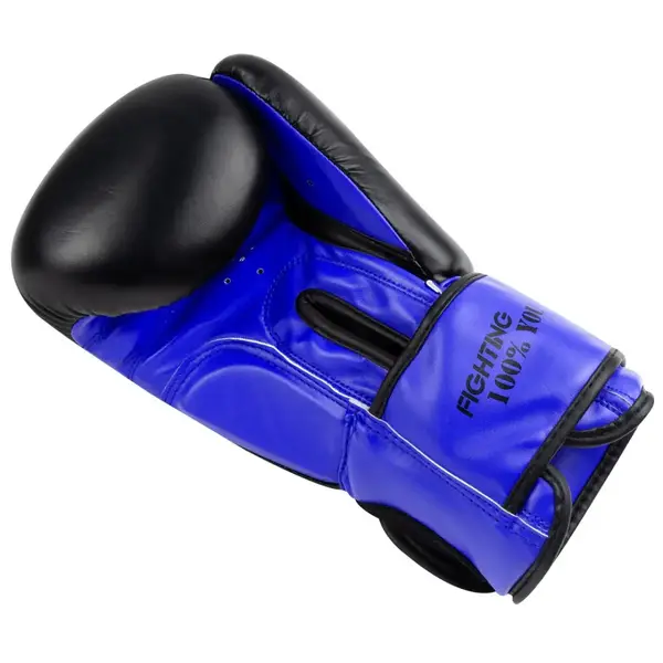 Боксерские перчатки PowerPlay 3004 Classic Черно-Синие 12 унций Black and Blue 12 унций купить недорого в Украине, фото 5