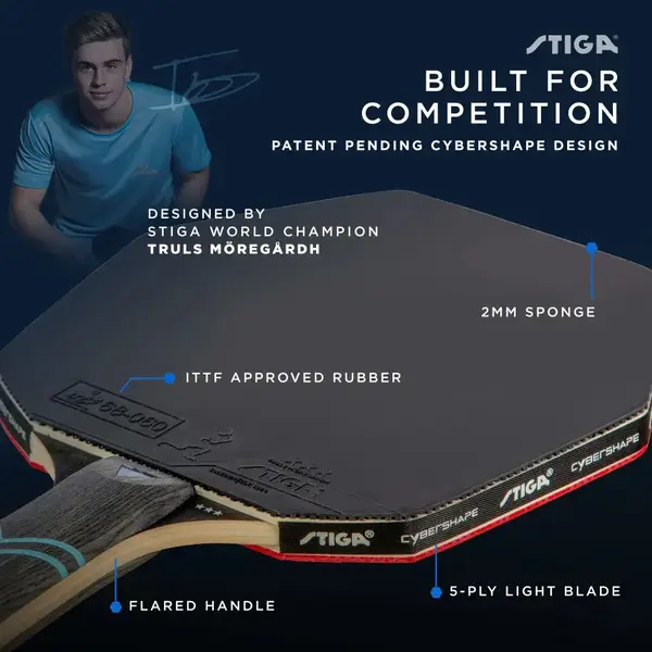 Ракетка для настільного тенісу Stiga Cybershape Future 3 Star FL (1213-0304-35) купити недорого в Україні, фото 2