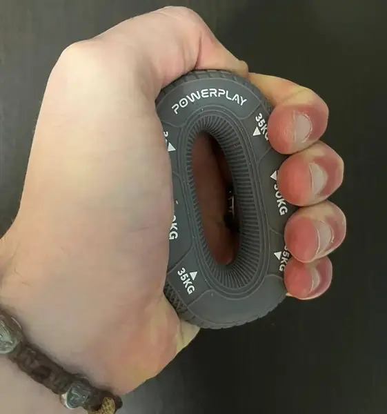 Еспандер кистьовий силіконовий PowerPlay PP-4331 Hand Grip Large 30-35-40 кг. Сірий купити недорого в Україні, фото 3
