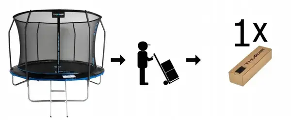 Батут THUNDER INSIDE ELITE с внутренней сеткой 6 футов 183 см черно-голубой купить недорого в Украине, фото 9