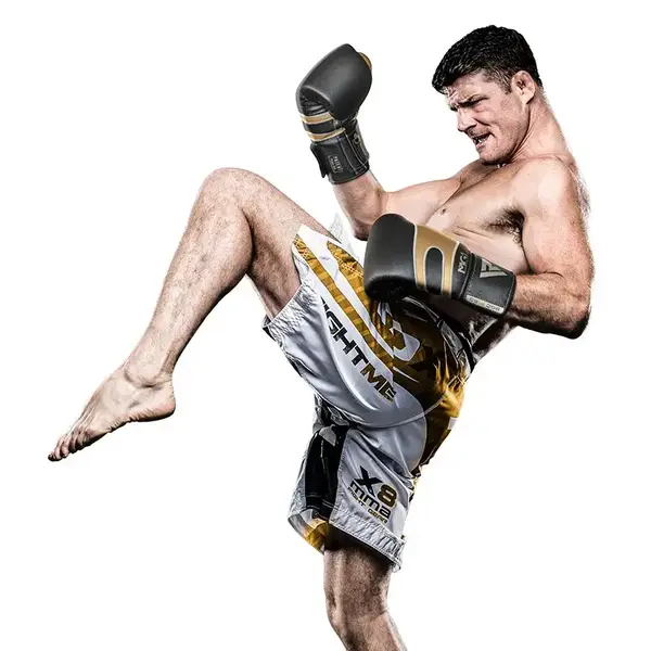 Боксерські рукавички RDX Leather Black Gold 12 ун. купити недорого в Україні, фото 4