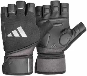 Перчатки для тренинга Adidas Wrist Wrap Training Gloves черный, белый Уни M черный, белый купить