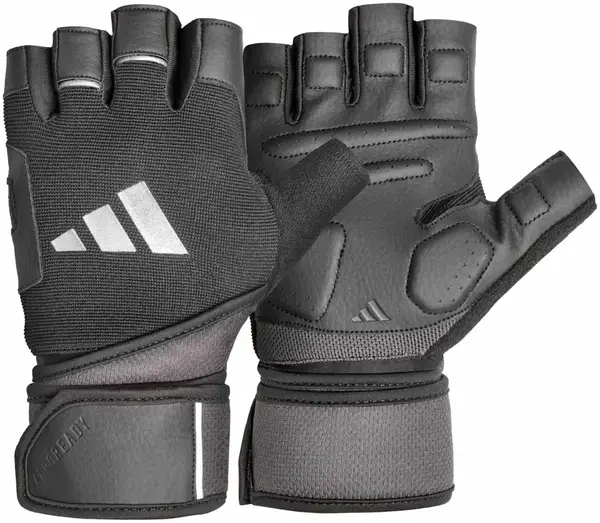 Перчатки для тренинга Adidas Wrist Wrap Training Gloves черный, белый Уни M черный, белый купить