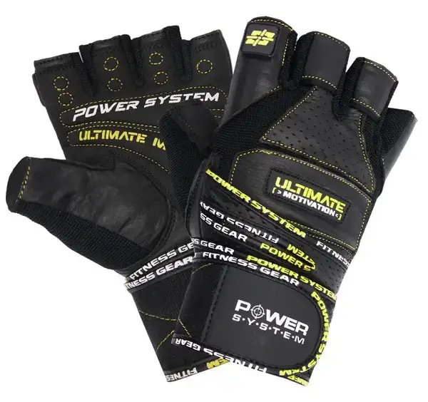 Рукавички для фітнесу Power System PS-2810 Ultimate Motivation Black/Yellow Line XL купити