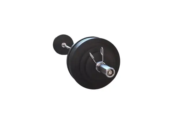 Штанга прорезиненная 145 кг с олимпийским грифом 220 см. купить