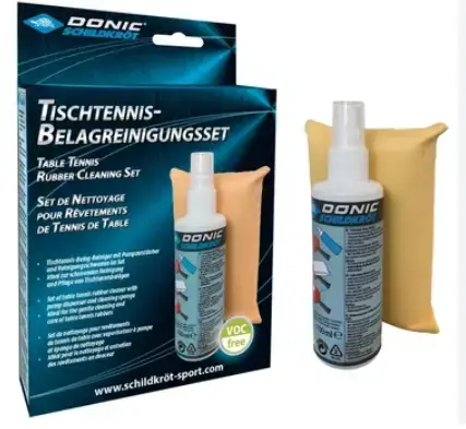 Набір для чищення ракеток Donic Cleaning set (foam cleaner 100 ml + sponge in a box) NEW купити