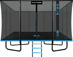 Батут THUNDER OUTSIDE PHENOM с наружной сеткой 8 х 12 футов черно-голубой купить