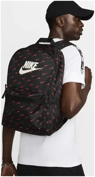 Рюкзак Nike NK HERITAGE BKPK - SWOOSH DROP 25L черный, красный Уни 43 х 30.5 х 15 см купить недорого в Украине, фото 2