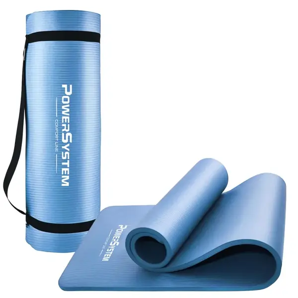 Коврик для йоги и фитнеса Power System PS-4017 NBR Fitness Yoga Mat Plus Blue (180х61х1) купить