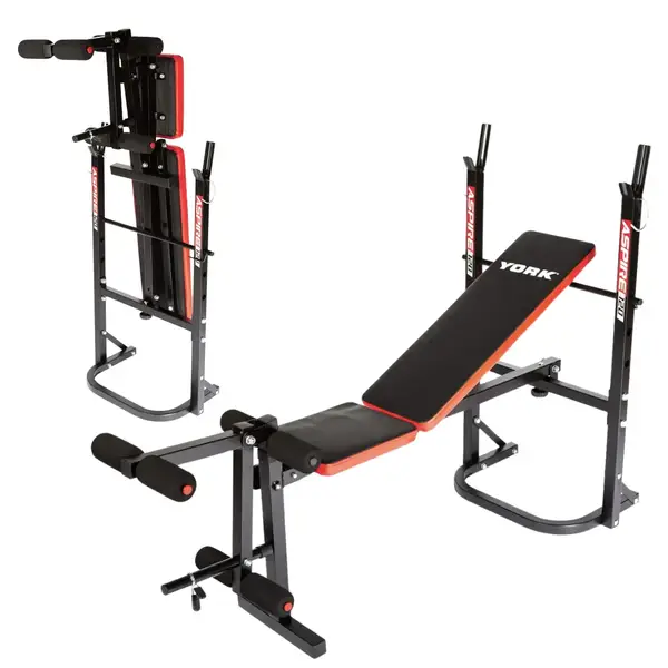 Скамейка тренировочная York Fitness ASPIRE 120 складная со стойкой под штангу. купить недорого в Украине, фото 7