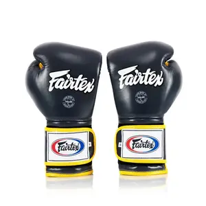 Боксерські рукавиці Fairtex BGV9 Mexican Blue/Yellow 14 унцій (бинти в комплекті) купити