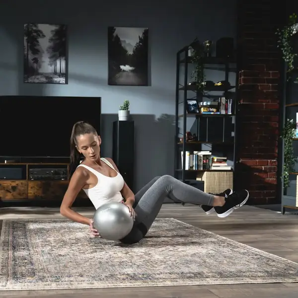 Фитбол Hop-Sport 25см серебристый купить недорого в Украине, фото 7