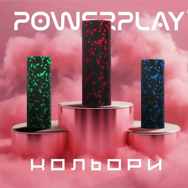 Массажный ролик (роллер) гладкий PowerPlay PP-4346 Mini EPP Foam Roller Черно/Красный (15x5,3см.) купить недорого в Украине, фото 10