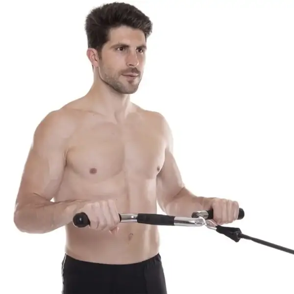 Ручка для тяги York Fitness V-образная многофункциональная с резиновыми рукоятками, хром. купить недорого в Украине, фото 11