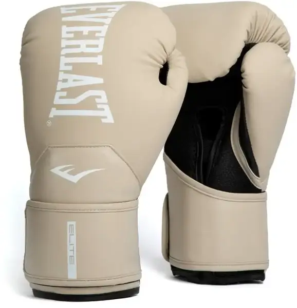 Боксерські рукавиці Everlast ELITE 2 BOXING GLOVES бежевий Уні 10 унцій купити недорого в Україні, фото 3