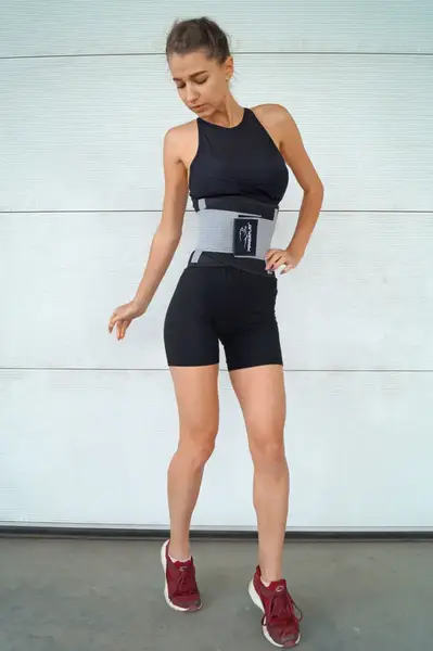 Пояс-корсет для підтримки спини PowerPlay 4305 (100*24 см) Чорно-сірий купити недорого в Україні, фото 7