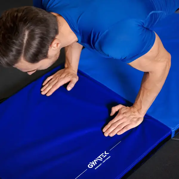 Мат гимнастический твердый Gymtek 5 см синий купить недорого в Украине, фото 5