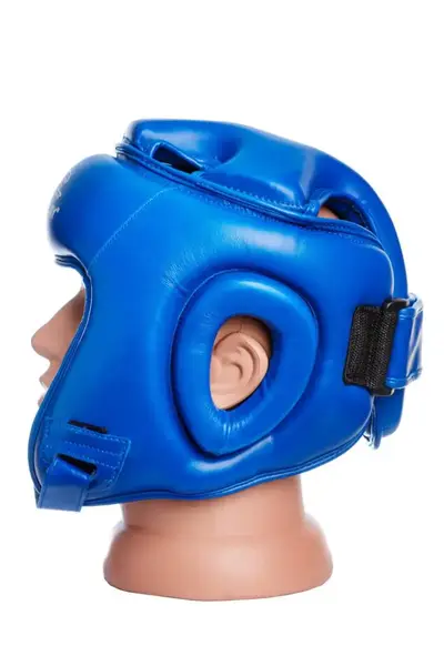 Боксерский шлем турнирный PowerPlay 3045 Синий XL (капа в подарок) купить недорого в Украине, фото 4