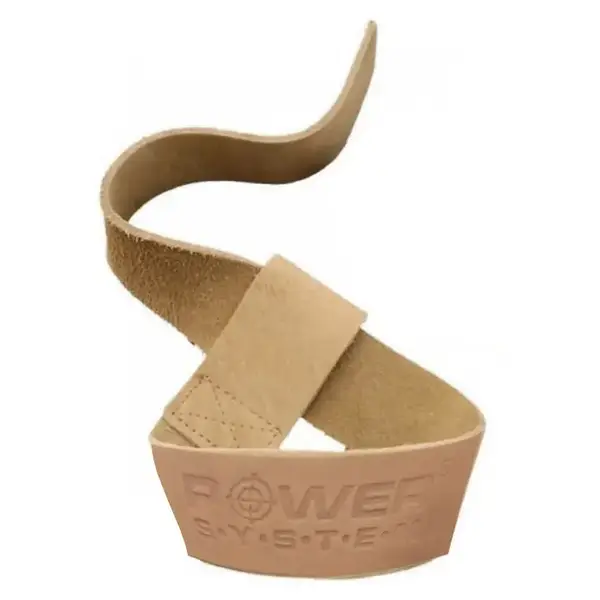 Лямки для тяги шкіряні Power System PS-3320 Leather Straps Бежеві купити недорого в Україні, фото 3