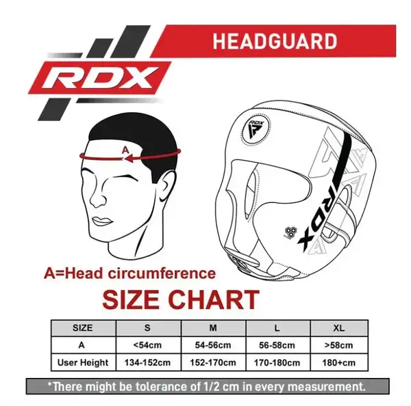 Боксерський шолом RDX F6 Matte Black S | Обхват голови <54 см купити недорого в Україні, фото 7