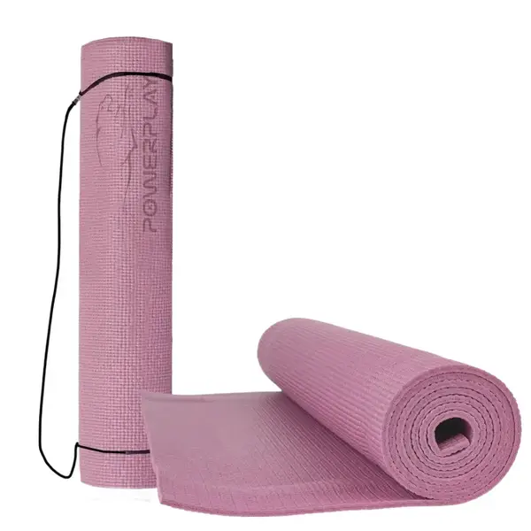Килимок для йоги та фітнесу PowerPlay 4010 PVC Yoga Mat Рожевий (173x61x0.6) купити