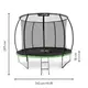 Батут OUTTEC Pumpkin с внутренней сеткой 10 футов 312 см черно-зеленый купить