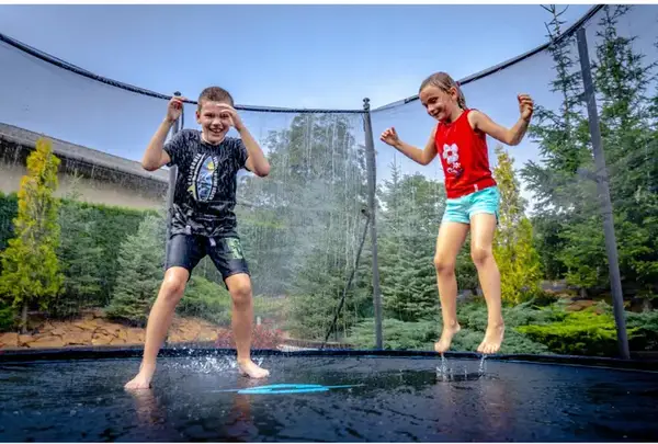 Батут THUNDER INSIDE ELITE с внутренней сеткой 6 футов 183 см черно-голубой купить недорого в Украине, фото 2