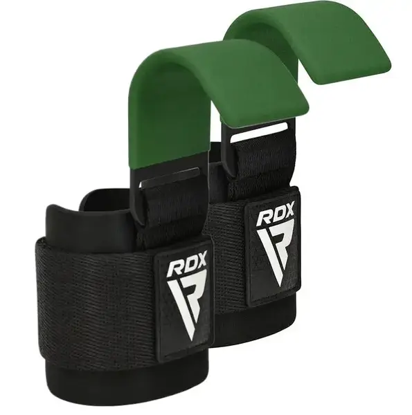 Гаки для тяги на зап'ястя RDX W5 Gym Hook Strap Army Green Plus купити