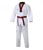 Добок для Тхеквондо ADI-CLUB з ліцензією WT із червоно-чорним коміром 160 | білий | ADIDAS ADITCB01WT купити