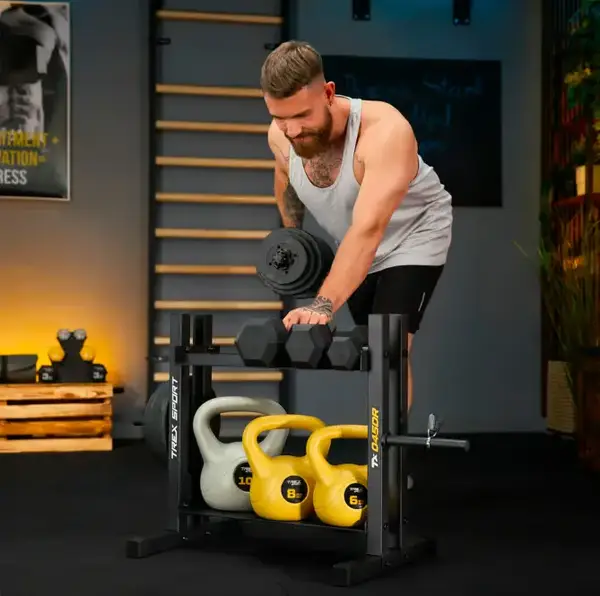 Стійка 2-рівнева для гантелей, дисків та гирь TX-045DR купити недорого в Україні, фото 9