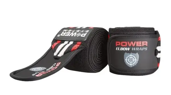 Бинты на локоть Power System PS-3600 Elbow Wraps Red/Black(пара) купить недорого в Украине, фото 3