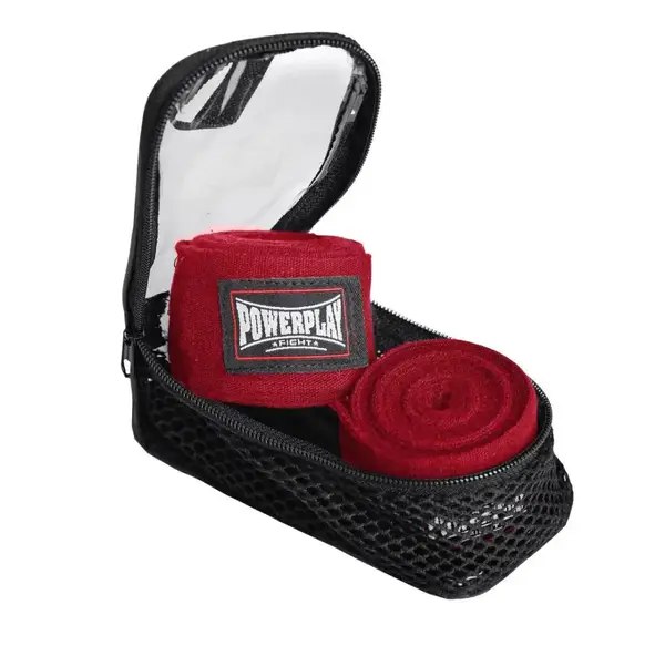 Бинты для бокса PowerPlay 3046 Красные NYLON (2.5 м) купить недорого в Украине, фото 6