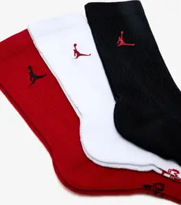 Шкарпетки Nike U J ED CUSH PLY CREW 6PR - 144 чорний, білий, червоний Уні 42-46 купити