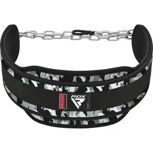 Пояс для обтяжень з ланцюгом RDX T7 Pro Dipping Belt 2 Layer неопреновий Camo Grey купити