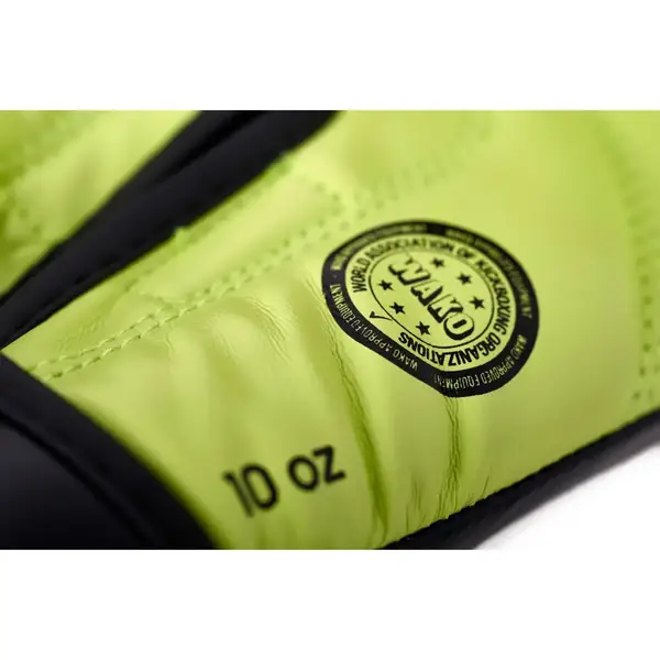 Перчатки с лицензией Wako для бокса и кикбоксинга| 10 унций | черно/зеленый | ADIDAS adiKBWKF200 купить недорого в Украине, фото 8